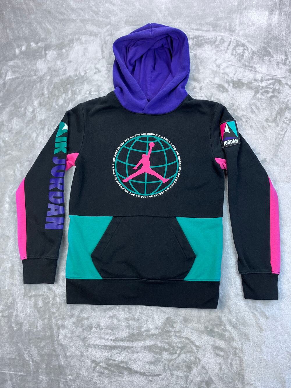 Air Jordan Jumpman Globe Colorblock Hoodie Youth L